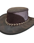 Crazy Horse Cow Suede with Mesh Chocolate Brown Cowboy Hat Hilason