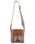 OHLAY Bucket Upcycled Wool Canvas Hair On Genuine Leather Women Bag Western Handbag Purse | Womens Handbags Belt for Summer