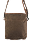 OHLAY MESSENGER Upcycled Canvas Hair-on Genuine Leather women bag western handbag purse