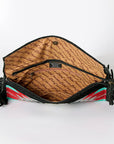 American Darling ADBG1128B Cross Body Hand Tooled Saddle Blanket Genuine Leather women bag western handbag purse