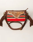 American Darling Small Crossbody Hand Tooled Saddle Blanket Genuine Leather Women Bag Western Handbag Purse