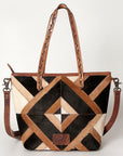 American Darling ADBG533 Tote Hair On Genuine Leather Women Bag Western Handbag Purse