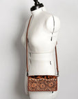 American Darling ADBG486A Wallet Hand Tooled Genuine Leather Women Bag Western Handbag Purse