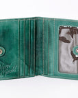 Never Mind Nmbgm128B Card-Holder Vintage Handmade Genuine Cowhide Leather Women Bag Western Handbag Purse