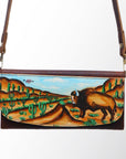 American Darling Wallet Hair on Full Grain Genuine Leather Western Women Bag | Handbag Purse Travel Clutch