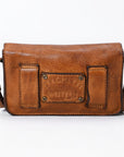 Spaghetti Western Swc201Tan Cross Body I Vintage Handmade Drum Dyed Genuine European Cowhide Leather Women Bag Western Handbag Purse