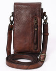 Vintage Handmade Premium Full Grain European Cowhide Leather Sling Bag For Women