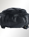 Spaghetti Western Swc206Blk Backpack Vintage Handmade Drum Dyed Genuine European Cowhide Leather Women Bag Western Handbag Purse
