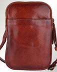 Spaghetti Western Swc208Cg Sling Vintage Handmade Drum Dyed Genuine European Cowhide Leather Women Bag Western Handbag Purse