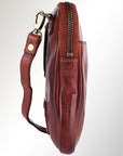 Spaghetti Western Swc208Cg Sling Vintage Handmade Drum Dyed Genuine European Cowhide Leather Women Bag Western Handbag Purse