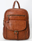 Spaghetti Western Swc211Cg Backpack Vintage Handmade Drum Dyed Genuine European Cowhide Leather Women Bag Western Handbag Purse