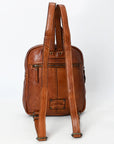 Spaghetti Western Swc211Cg Backpack Vintage Handmade Drum Dyed Genuine European Cowhide Leather Women Bag Western Handbag Purse