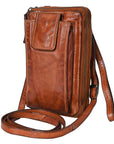Spaghetti Western Swc213Cg Sling Vintage Handmade Drum Dyed Genuine European Cowhide Leather Women Bag Western Handbag Purse