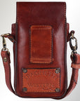 Spaghetti Western Swc214Cg Sling Vintage Handmade Drum Dyed Genuine European Cowhide Leather Women Bag Western Handbag Purse