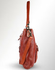 Spaghetti Western Swc180Org Hobo Vintage Handmade Drum Dyed Genuine European Cowhide Leather Women Bag Western Handbag Purse