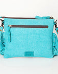 American Darling Western Small Crossbody Bag – Genuine Hair-On Cowhide Leather with Fringes, Adjustable Strap, Handcrafted in Texas
