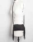 American Darling Small Cross body Bag Western Leather Floral Embossed Damascus Carved Genuine Leather 4.5in x 8in