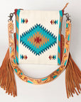 American Darling Saddle Blanket Genuine Leather Women Bag Western Handbag Purse