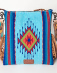 American Darling Saddle Blanket Genuine Leather Women Bag Western Handbag Purse