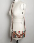 American Darling Hand Tooled Saddle Blanket Genuine Leather Women Bag Western Handbag Purse