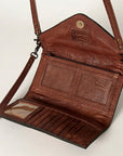 American Darling Hand Tooled Saddle Blanket Genuine Leather Women Bag Western Handbag Purse