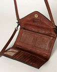 American Darling Hand Tooled Saddle Blanket Genuine Leather Women Bag Western Handbag Purse