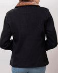 ADBZ014 Genuine leather Hand tooled hand carved Women Blazer dress jacket ladies Girl