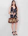 American Darling Duffel Hand Tooled Hair On Genuine Leather Women Bag Western Handbag Purse