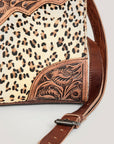 American Darling Duffel Hand Tooled Hair On Genuine Leather Women Bag Western Handbag Purse