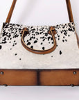 Hair On Leather Tote Bag Western Style Handbag