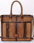 Hair On Leather Tote Bag Western Style Handbag