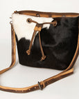 American Darling ADBG920 Bucket Hair-On Genuine Leather Women Bag Western Handbag Purse