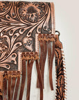 American Darling ADBGI153 Large Crossbody Hand Tooled Hair-On Genuine Leather Women Bag Western Handbag Purse