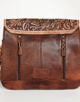 American Darling ADBG925 Messenger Hand Tooled Hair-On Genuine Leather Women Bag Western Handbag Purse
