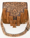 American Darling ADBG926 Messenger Hand Tooled Genuine Leather Women Bag Western Handbag Purse