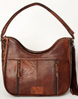American Darling ADBG928 Hobo Hand Tooled Hair-On Genuine Leather Women Bag Western Handbag Purse