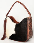 American Darling ADBG928 Hobo Hand Tooled Hair-On Genuine Leather Women Bag Western Handbag Purse