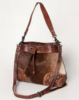 American Darling Bucket Hair on Genuine Leather Western Women Bag Handbag Purse | Travel Bags College Casual