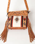 American Darling Clutch Hand Tooled Saddle Blanket Fabric Genuine Leather Western Women Bag Handbag Purse | Purses for Cute