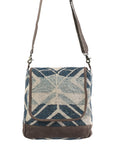 OHLAY MESSENGER Upcycled Wool Upcycled Canvas Genuine Leather women bag western handbag purse