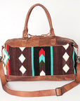 American Darling Duffel Saddle Blanket Genuine Leather Women Bag Western Handbag Purse