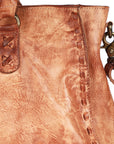 Never Mind Nmbgm125A Tote Vintage Handmade Genuine Cowhide Leather Women Bag Western Handbag Purse