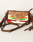 American Darling Small Crossbody Hand Tooled Saddle Blanket Genuine Leather Women Bag Western Handbag Purse
