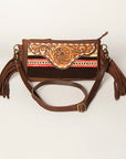 American Darling Small Crossbody Hand Tooled Saddle Blanket Genuine Leather Women Bag Western Handbag Purse