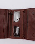 American Darling Wallet Hair on Full Grain Genuine Leather Western Women Bag | Handbag Purse Travel Clutch