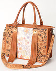 American Darling Briefcase Hand Tooled Saddle Blanket Genuine Leather women bag western handbag purse