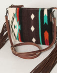 American Darling Cross Body Hand Tooled Saddle Blanket Genuine Leather women bag western handbag purse