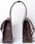 Hilason Western Horse Leather Saddle Bag Heavyduty Traditional Trail Ride