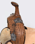 Hilason Western Horse Barrel Flex Trail Saddle American Leather Brown