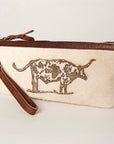 American Darling Wristlet Genuine Leather Women Bag W. Handbag Purse –